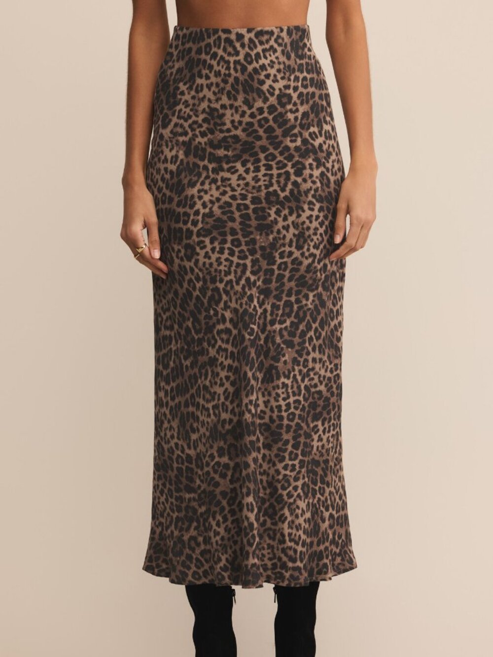 NWT Z Supply Izabel Leopard Skirt in Desert Tan An Effortlessly Chic Animal Prin